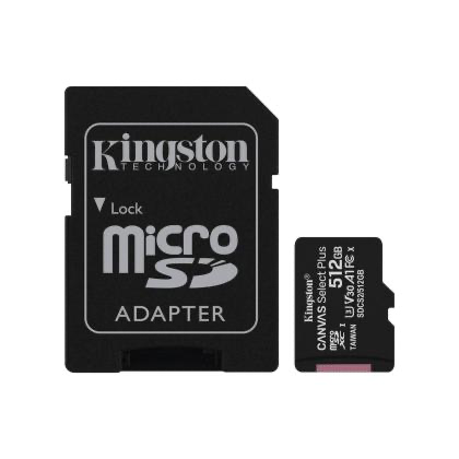 KINGSTON – CARTE MICRO SD 512GB + ADAPTATEUR SD